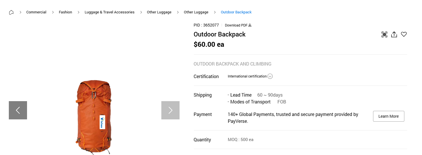 Lightweight backpacks Korea brand