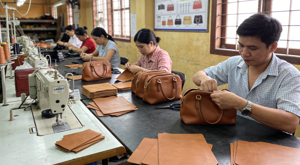 Leather handbags